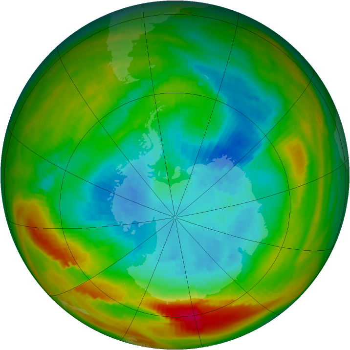 Antarctic ozone map for 11 September 1979